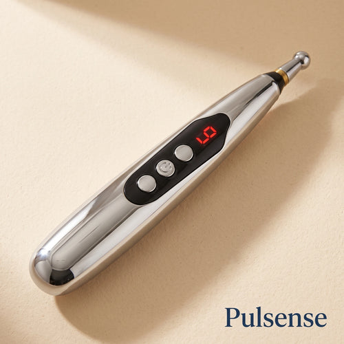 Pulsense pen op zand, scherm op stand 9