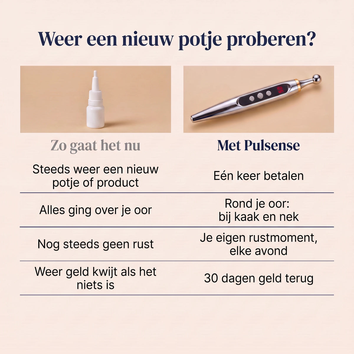 Weer een nieuw potje proberen? Zo gaat het nu tegenover met Pulsense